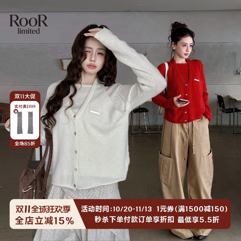 MIST COLD收腰假两件挂脖绵羊毛针织衫女26秋新款河岸家买手店