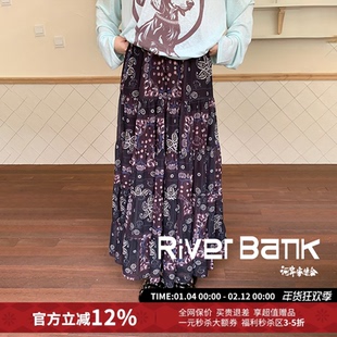 YANAG拇指姑娘的异域图腾印花分层半身裙25秋新款