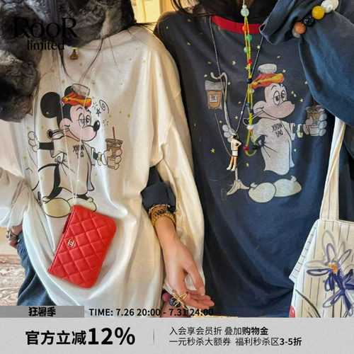 SELALAGU卡通米老鼠长袖T恤女