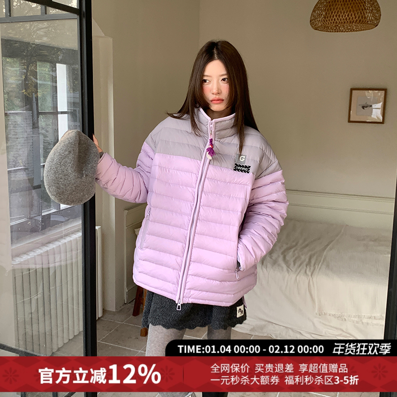 YANAG钩针小马装饰拼色肉肉排骨鹅绒服女26春夏新款,女装/女士精品,羽绒服,淘宝优惠券,粉丝福利购,淘宝优惠卷