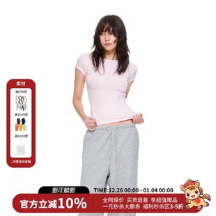 WARM T恤女25秋新款 AID 短袖 ING金属线高密刺绣修身