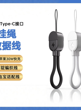 编织挂绳苹果PD60快充数据线
