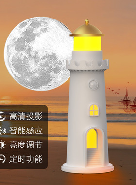月光塔投影人体感应RGB氛围灯