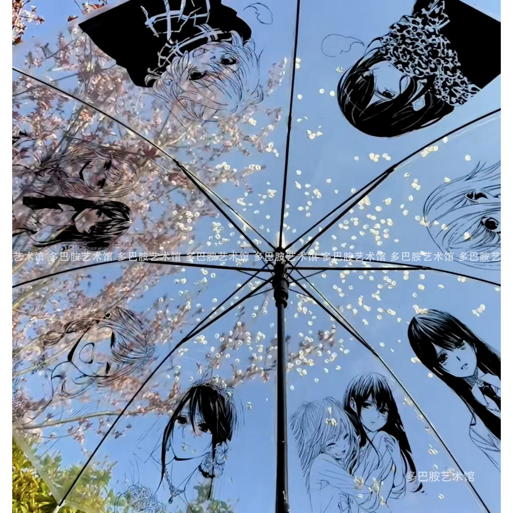 柑橘味香气柚芽周边雨伞痛伞加粗长柄透明雨伞学生礼物