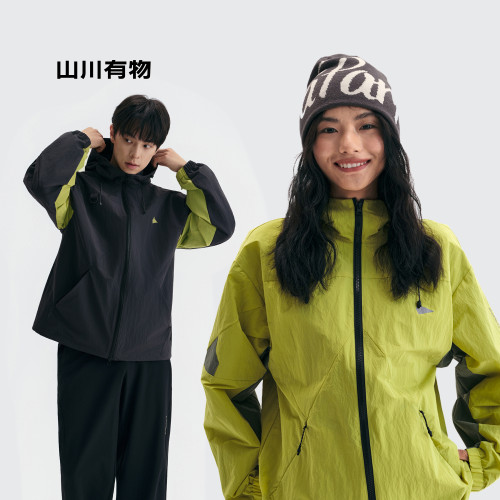 山川有物 新品 防泼水外套复古户外冲锋衣徒步登山运动感