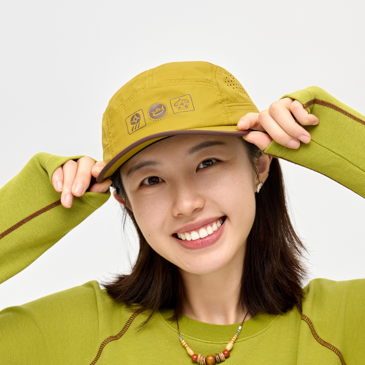 山川有物 新品 山系撞色防泼水鸭舌帽男女透气休闲户外骑行帽子