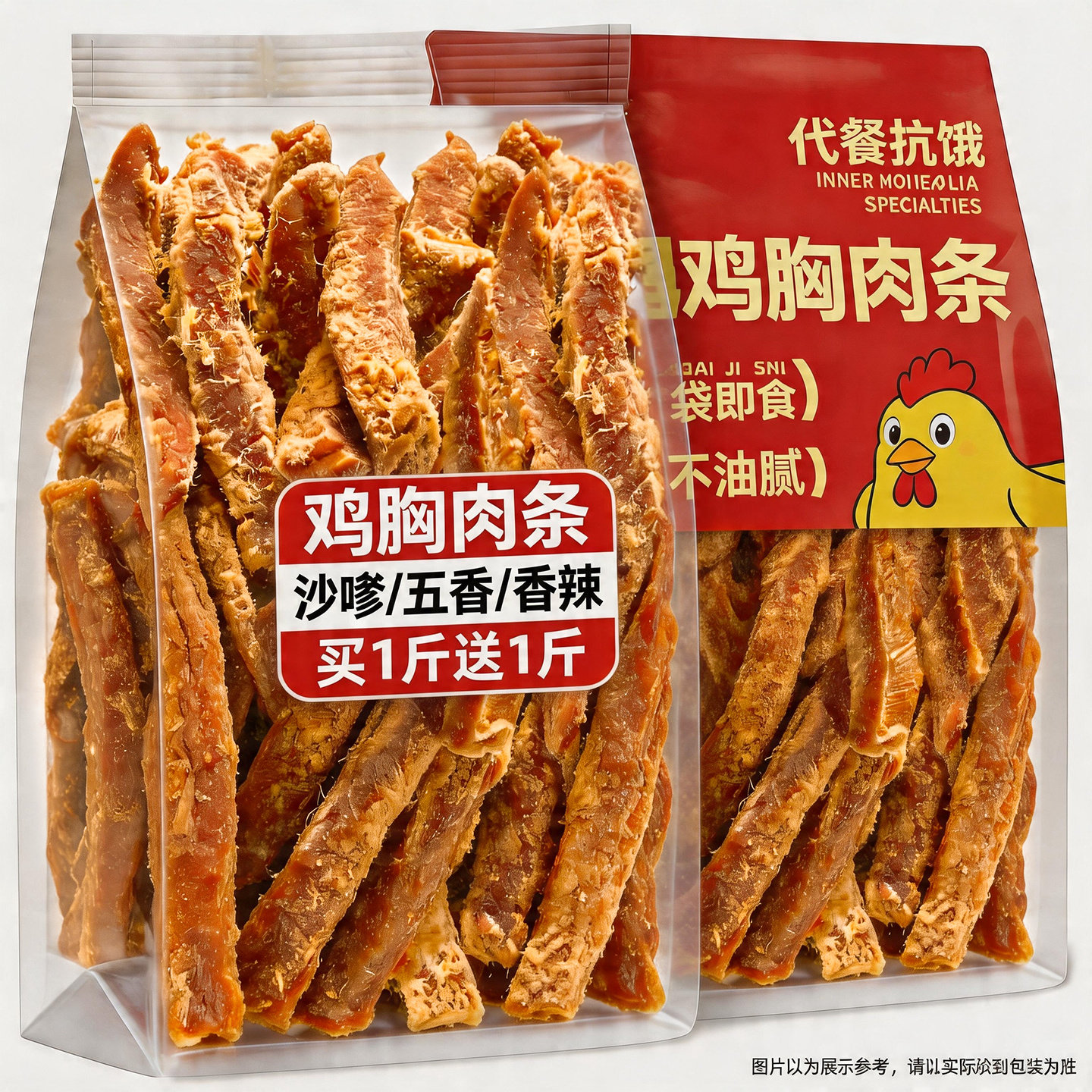 100%真鸡肉！鸡胸肉条干高蛋白