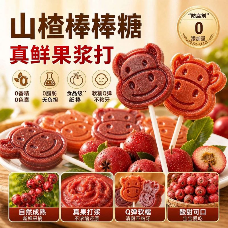 山楂棒棒糖独立小包装休闲零食