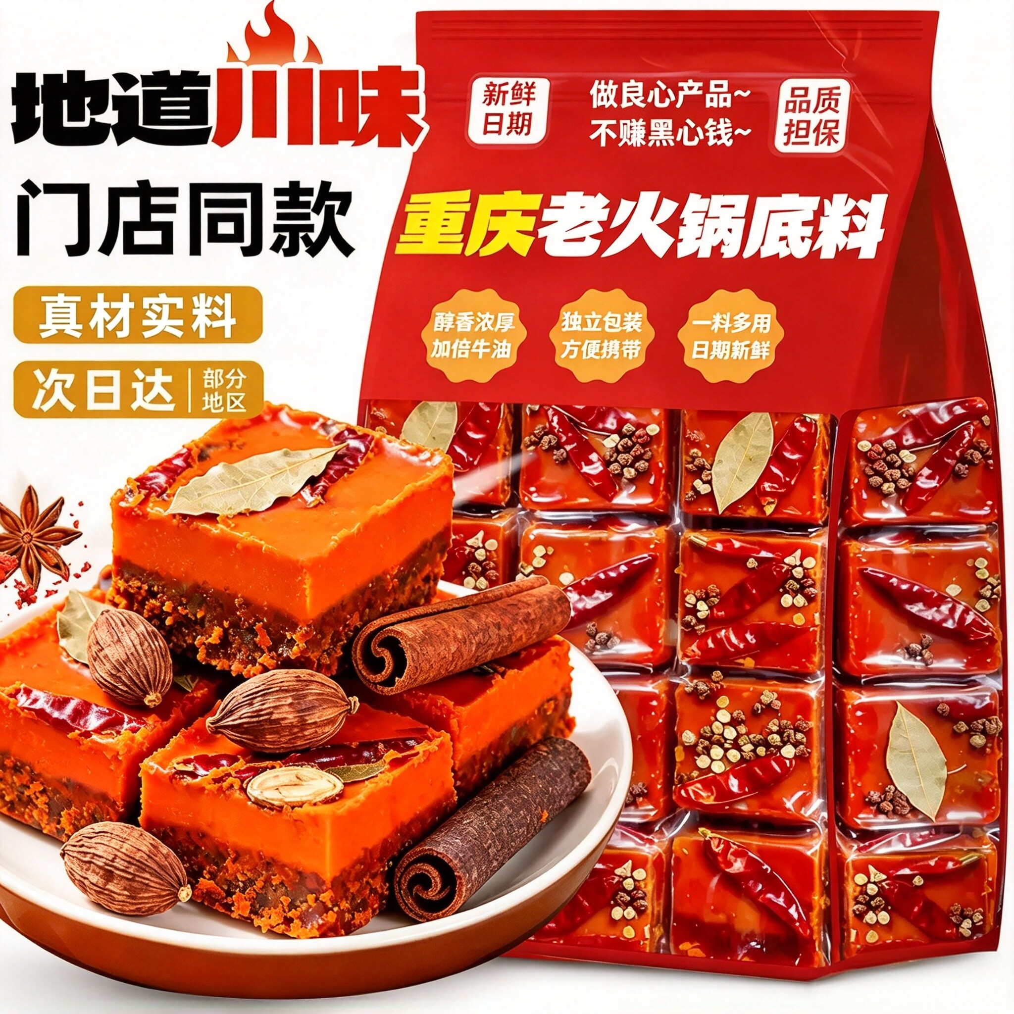 重庆火锅底料正独立小包装一人份宗麻辣牛油调料商用批发旗舰店