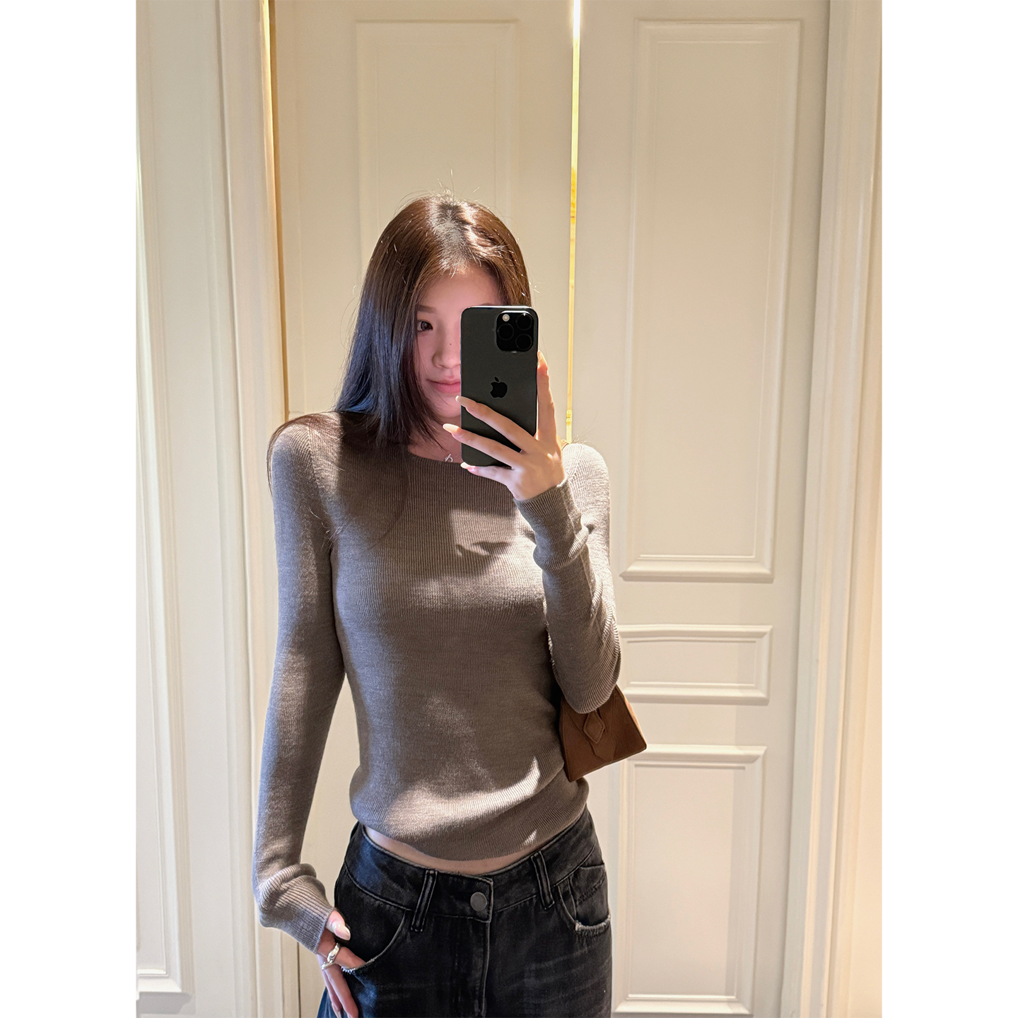 淡颜天菜100绵羊毛新澳品牌岛精无缝一体工艺精致针织衫