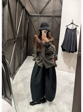 Here yaya shop 强推本期c位wan能穿搭定制麻料时髦气球八分裤