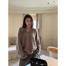 Here yaya shop 绵绵舒芙蕾山羊绒绵羊毛拉毛工艺轻盈暖暖毛衣