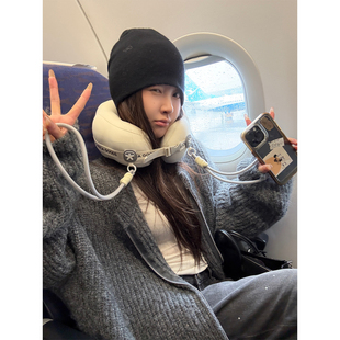 慵懒出街毛绒绒温暖随意调调拉链羊毛开衫 shop 外套女 yaya Here