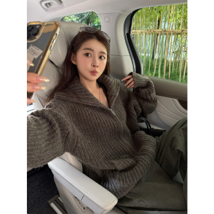 9.26老钱又冷淡慵懒随意感30%羊毛定染粗针大毛衣 shop Here yaya