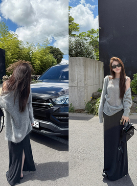 Here yaya shop 糯米麻薯穿了n年糯糯绒绒手感基础纸片人半身裙