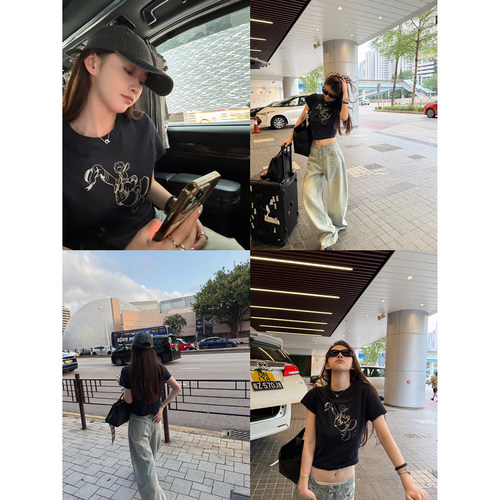Here yaya shop 4.8 20:00贩卖童趣重工水洗磨破涂鸭棉质小t