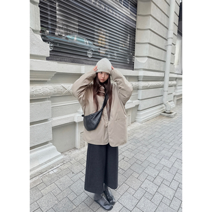 盐面包时髦随意工装 shop 风轻盈藏肉90白鸭绒羽绒外套 yaya Here