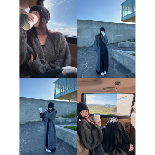 行走的大被子定制特供羊驼绒圈圈纱超绝慵懒暖和慵懒大开衫