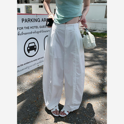 Here yaya shop 5.6 20:00 苏打水随意慵懒调调气球裤阔腿裤女夏