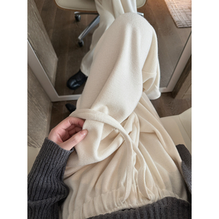 春秋厚度 shop清仓不退换宅女慵懒风复合面料垂垂懒懒裤 Here yaya