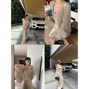 Here yaya shop 5.21 温柔精致风真丝纸片人蝙蝠袖防晒衬衫外套