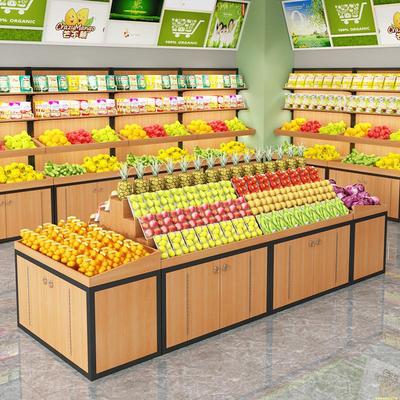 水果货架阶梯式展示架果蔬中岛货架超市梯形陈列货柜多层零食架子