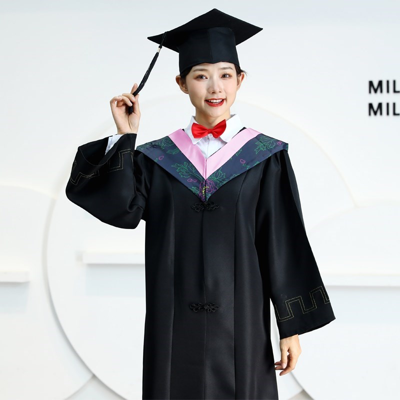 学士服毕业礼服 文科学位服 博士服装成人 中小学毕业礼服学士帽