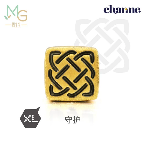 周生生 Charme XL Cool Black Guardian Gold Bead Trends Trends 86523c