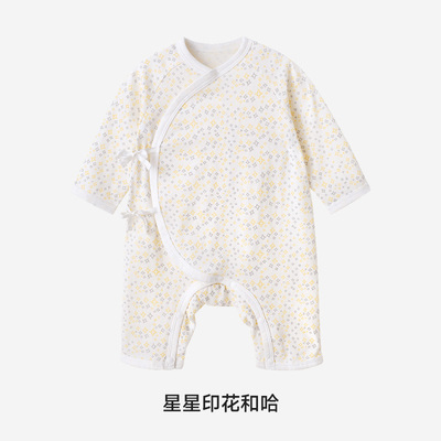 英氏婴儿衣服宝宝秋季连体衣新生婴幼儿哈衣春秋初生纯棉和尚爬服 — 4