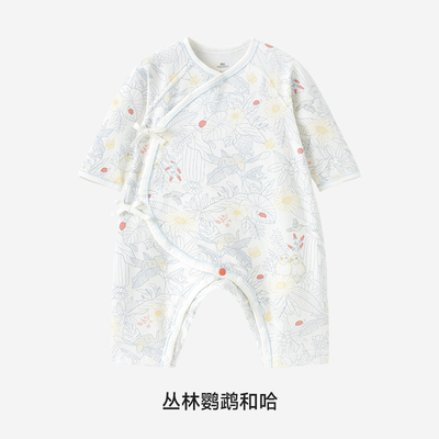英氏婴儿衣服宝宝秋季连体衣新生婴幼儿哈衣春秋初生纯棉和尚爬服 — 3