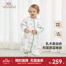 英氏儿童睡袋秋冬5A抗菌纯棉婴儿睡衣冬季 加厚宝宝防踢被分腿秋季