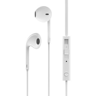 白色 MINISO 立体声耳机SP390 名创优品 苹果安卓手机智能线控
