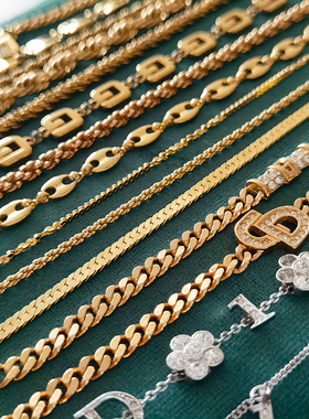 现货绝版中古手链手镯法国D奥TrifariA&S德制grosse复古董首饰品