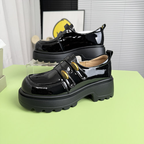 千百度女鞋厚底乐福鞋厚底小皮鞋