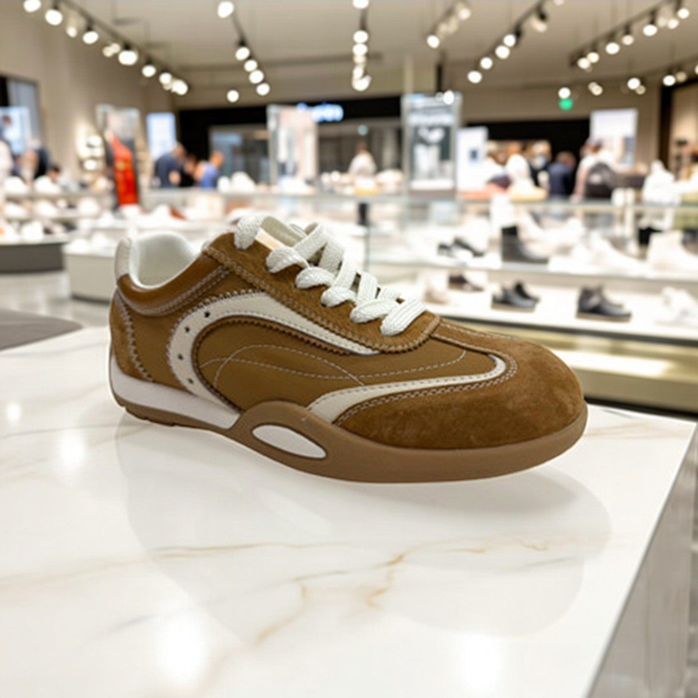 千百度女鞋 复古休闲德训鞋时尚百搭 2026新款春季新品 A26165108