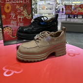 CBANNER千百度女鞋 增高A24130715B01B13 蝴蝶结乐福鞋 2024新款 春季