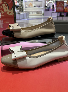 CBANNER千百度女鞋2024新款春季浅口单鞋蝴蝶结软A24153703B04B13