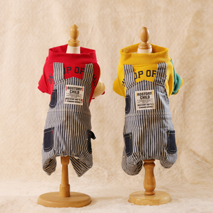 吉米娃娃宠物狗狗衣服2025秋冬装泰迪比熊小型犬时尚拼接四脚棉衣