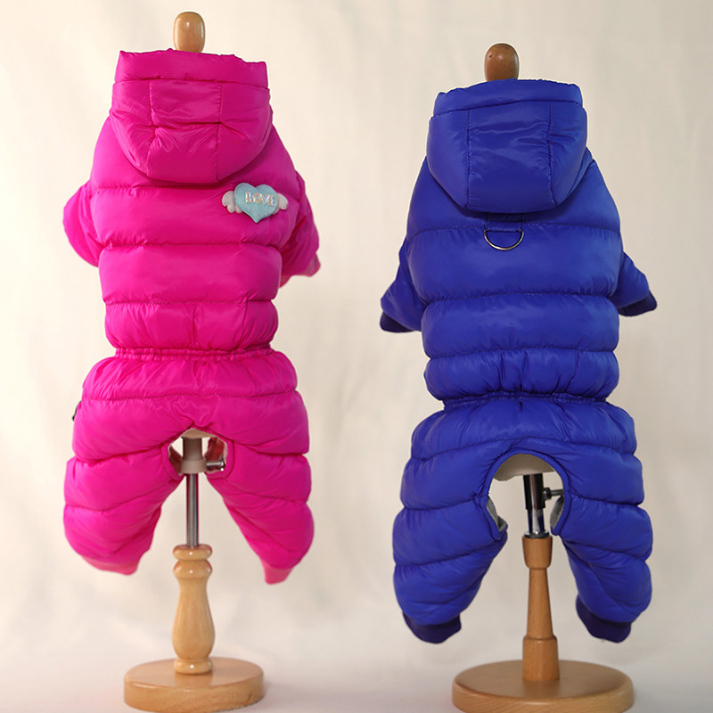 吉米娃娃宠物狗狗衣服2023秋冬装泰迪比熊博美小型犬加厚四脚棉衣