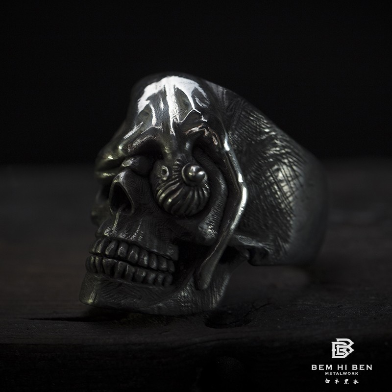 原创手工银饰戒指朋克