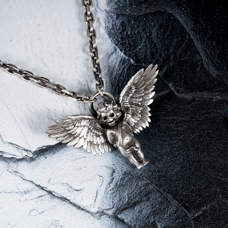 原创纯银项链小众个性设计感骷髅