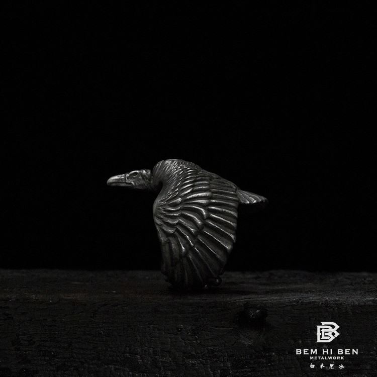 原创手工银饰朋克戒指