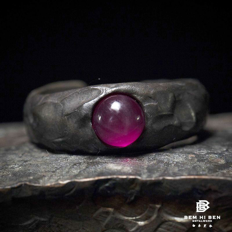 白木黑冰原创设计之瞳开口戒指