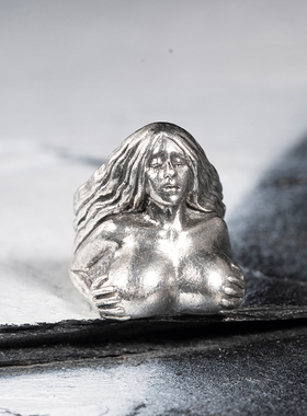 原创925银情侣对戒食指