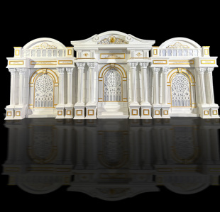 婚礼堂婚礼法式 婚庆舞台道具仪式 背景装 饰 花园发光背景欧式