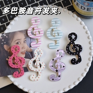 儿童音符发夹 少女发饰 甜美ins刘海夹 学生侧边夹鸭嘴夹头饰