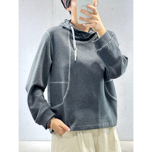 女宽松套头连帽长袖卫衣外套