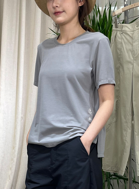 掂量女装 夏季新款松弛感气质灰色短袖T恤女显瘦百搭L2V01T14080