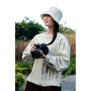 掂量女装 新款 卫衣女上衣宽松长袖 设计感百搭H1V01T9811 2023春夏季