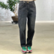 复古高腰直筒加绒牛仔裤 掂量女装 秋冬新款 女宽松显瘦H4V01Z12270